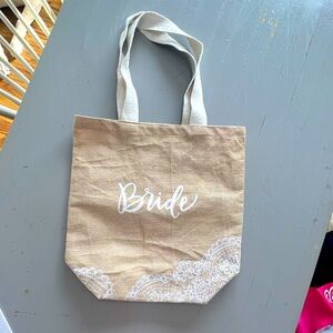 Burlap Bride Tote Bag